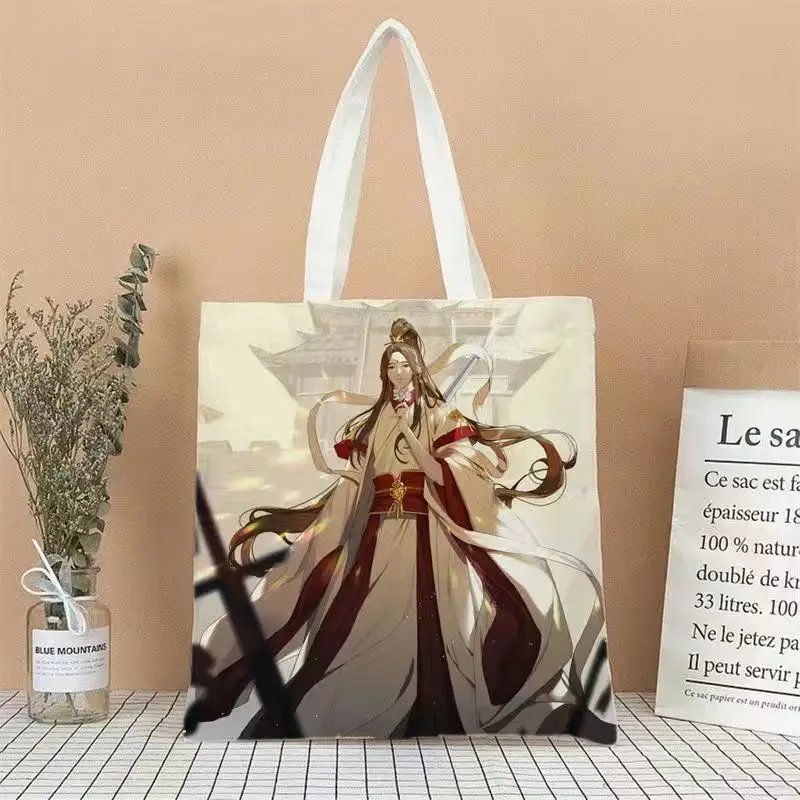 Anime Heaven Official’s Blessing Canvas Casual Shopping Shoulder Bag Handbag Tian Guan Ci Fu Hua Cheng Xie Lian Tote Books Bag