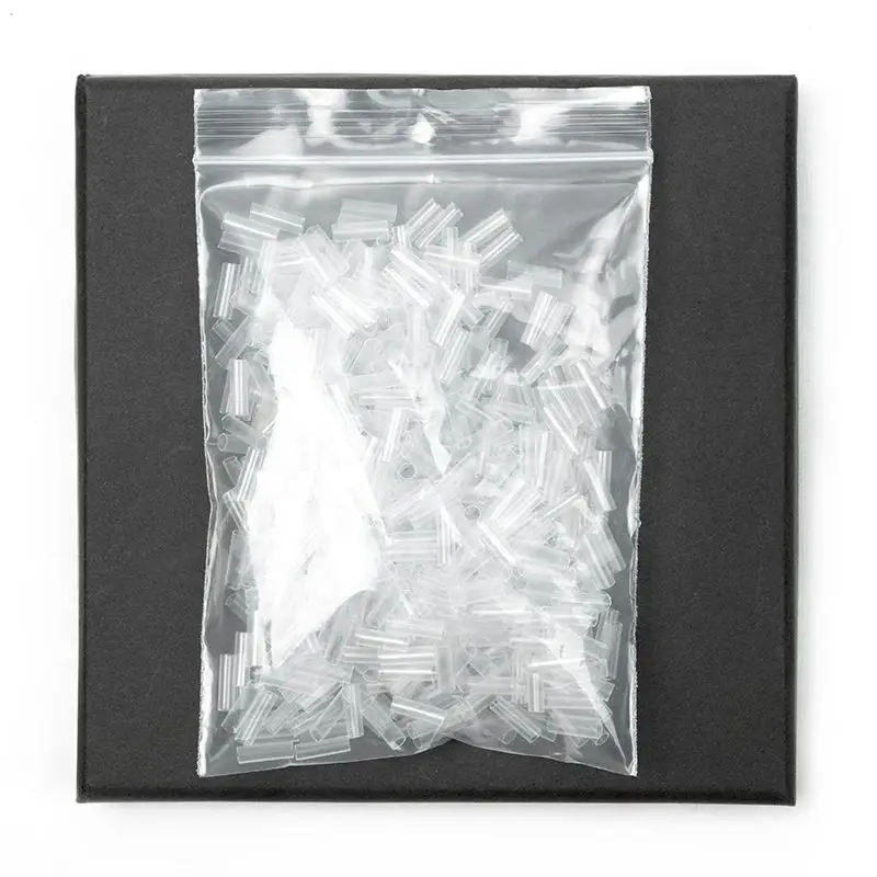 500pcs Heat Shrink Tubes for Hair Extensions Without adhesive Fusion Hair Accessories tools Transparent Color