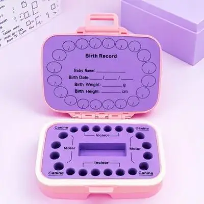 Caja de Recuerdos de la Hada de los Dientes para Niños, Organizador de Dientes de Leche con Espacio para Escribir, Almacenamiento Seguro para Recuerdos de la Infancia