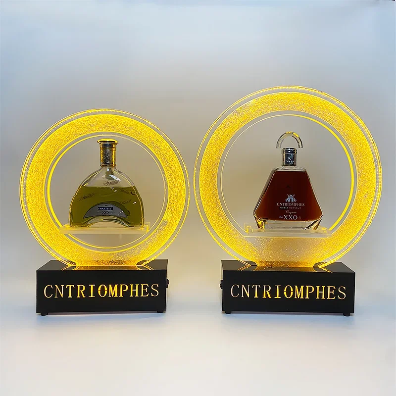 Acrylic quicksand XO luminous bar KTV champagne foreign prop display stand table wine seat