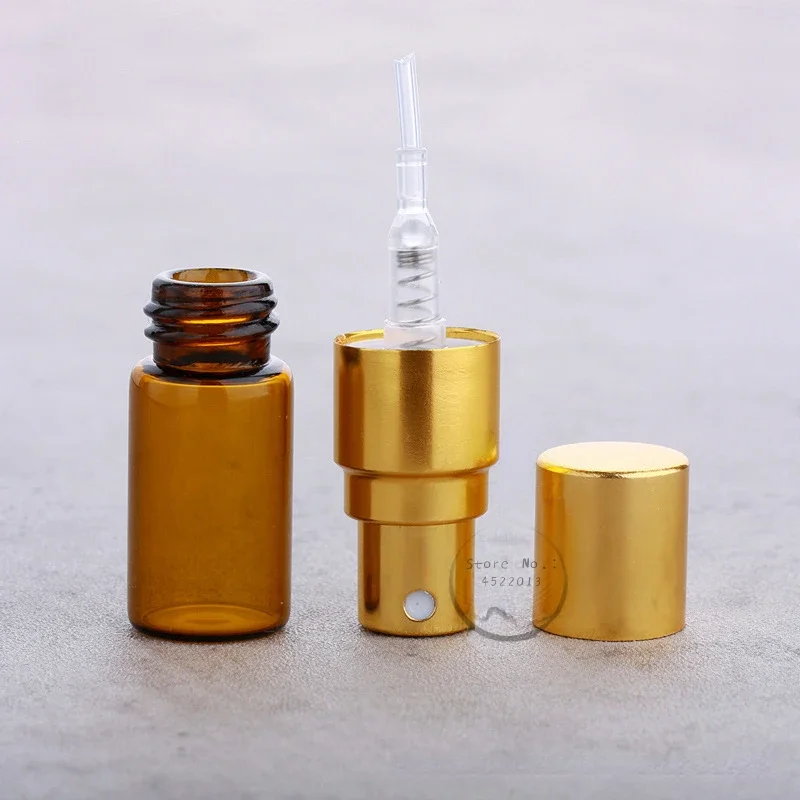 

2ml Essential Oil Bottle Doterra Amber Thick Glass Sprayer Container Perfume Spray Bottle Dropper Bottle Travel Sub-bottling