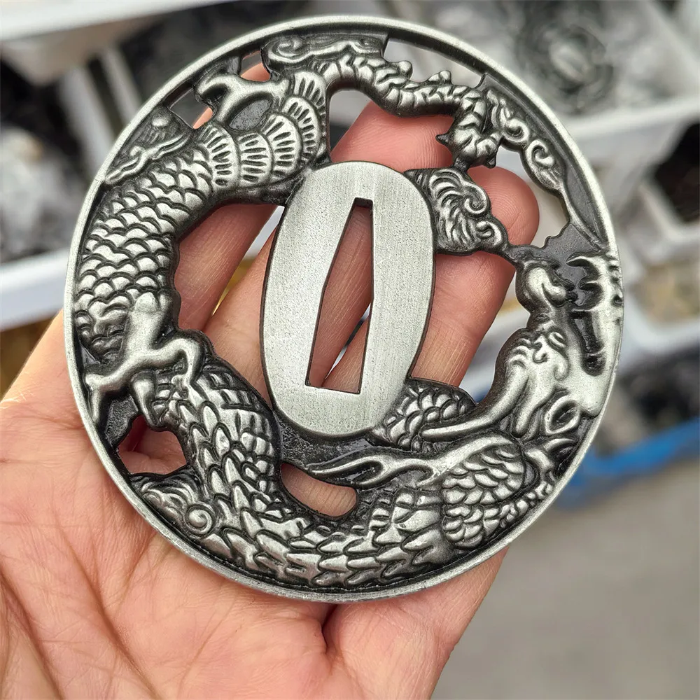 Delicate Dragon Theme Alloy Handguard Tsuba Guard for Japanese Japan Real Katana Samurai Sword Fittings