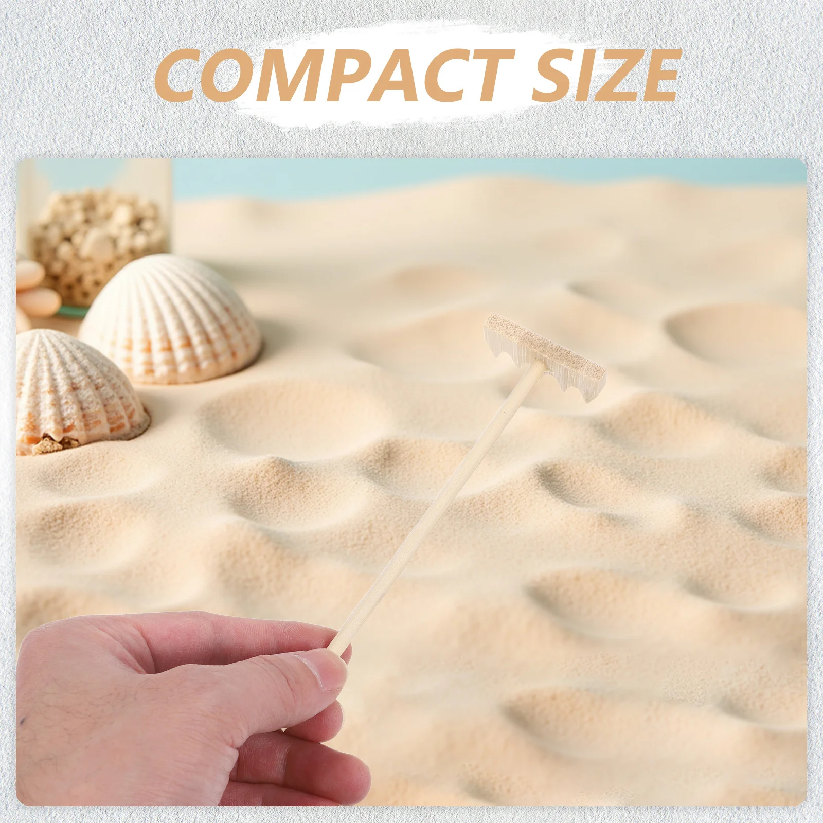 

5Pcs Miniature Sand Rake Set with Bamboo Zen Tools for Japanese Garden Art Decor Meditation Stress Relief Indoor Space