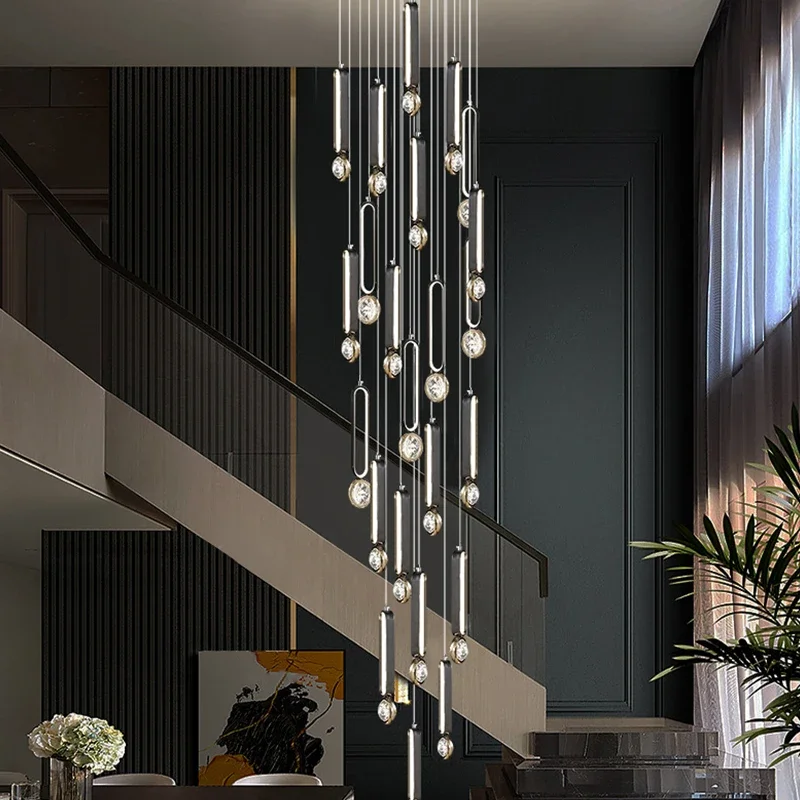 

Modern home decor led lights pendant light lamps forstaircase Chandeliers for living room hanging light indoor lighting