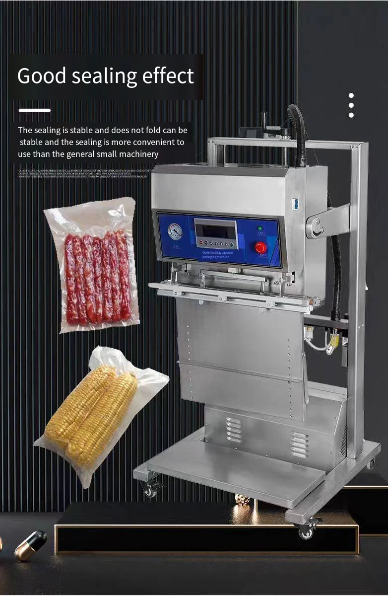 DZQ-600L آلة تعبئة الفراغ الخارجية العمودية مسحوق الجسيمات كيس من البولي ايثيلين معدات تعبئة وختم الفراغ #4