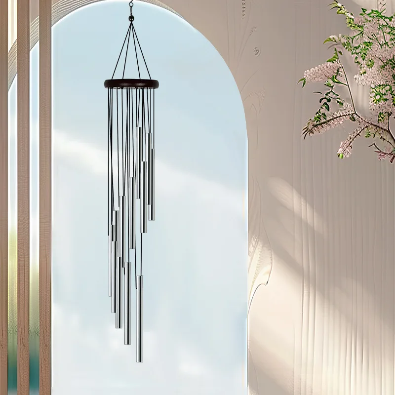 12 Tubes Aluminium Tube Tuning Wind Chime Hanging Rainbow Color Home Decoration Hangings Mother Gift Garden Decoration