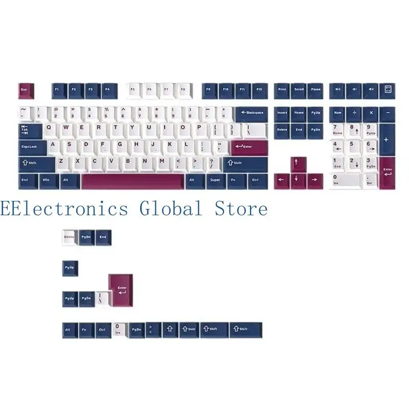 462B 126Key Mech Soldier Keycap Collection PBT Original Profile Keycaps 2 Color Injections for Typing Precisions and Aestheti