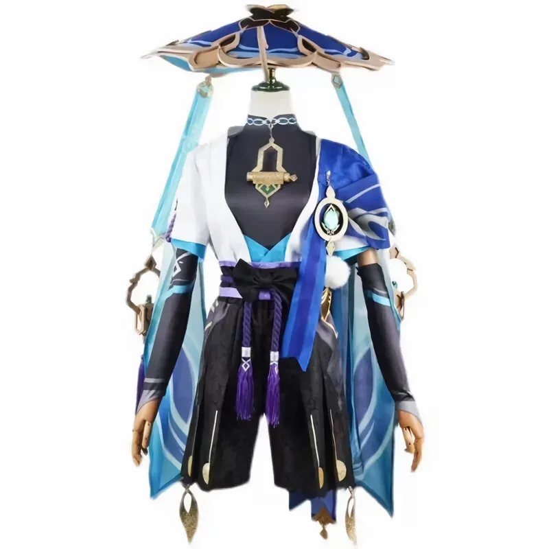 Bear's Den juego Genshin Impact Wanderer Scaramouche Cosplay conjunto completo de ropa peluca sombrero uniformes de Anime Balladeer Kuni nuevo 2025