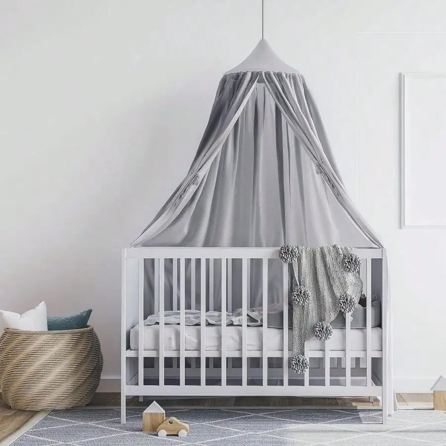 1 Stück Chiffon-Betthimmel für Kinder, Prinzessinnen-Stil, Moskitonetz, Bettvorhang, Baldachin für Kinderzimmer, Kinderbett-Baldachin für Kinderzimmerdekoration – Detail 3