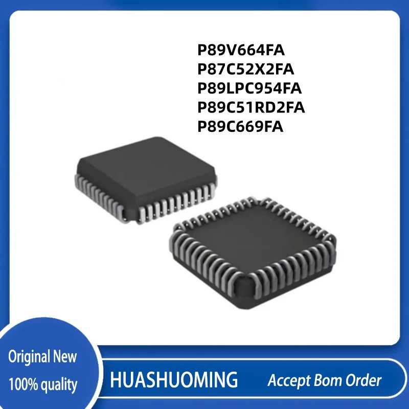 2Pcs/Lot   NEW  P89V664FA   P87C52X2FA  P89LPC954FA   P89C51RD2FA  P89V51RD2FA   P89C669FA    PLCC-44