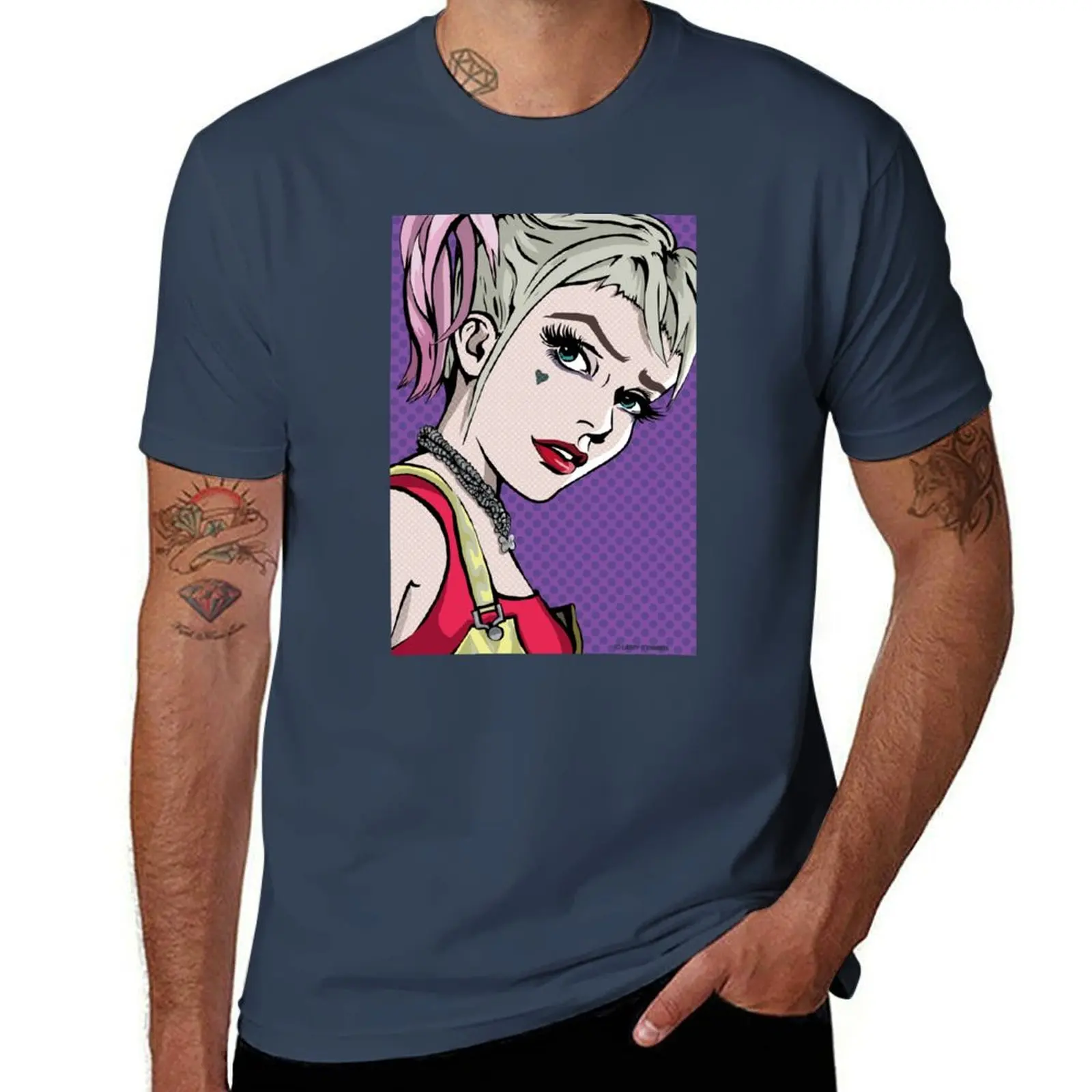 Lichtenstein-inspired bird T-shirt new edition plus size tops customs hippie clothes mens graphic t-shirts pack