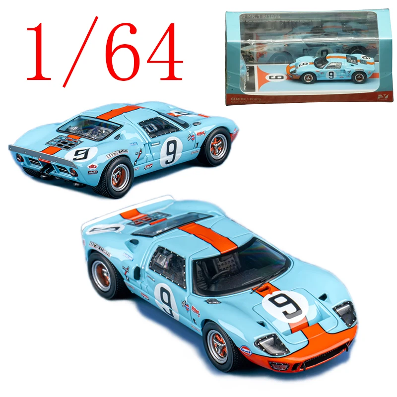 

Findclassically Diecast 1/64 Scale Ford Alloy Model Cars Ford GT40 MK1 9# Play with The Gift Original Box of Toy Cars