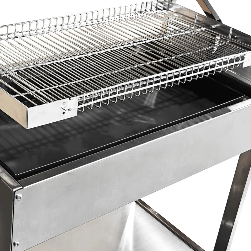 Adjustle Height Manually Rotating Mh Suitle Home Use Portle Stainls Steel Flip Metal Barbecue Grill
