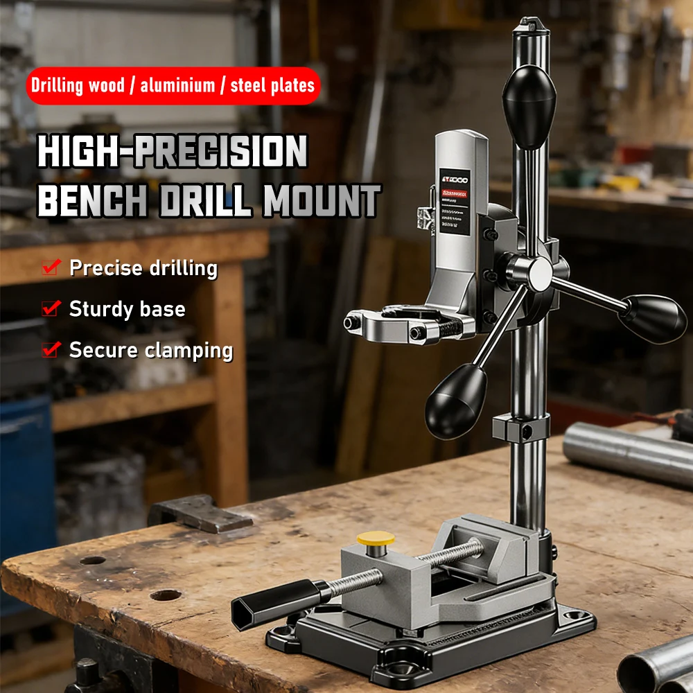 Multifunctional Bench Drill Press Stand High Precision Electric Drill Mount Duty Drill Stand for Home Use & Industrial Workshop