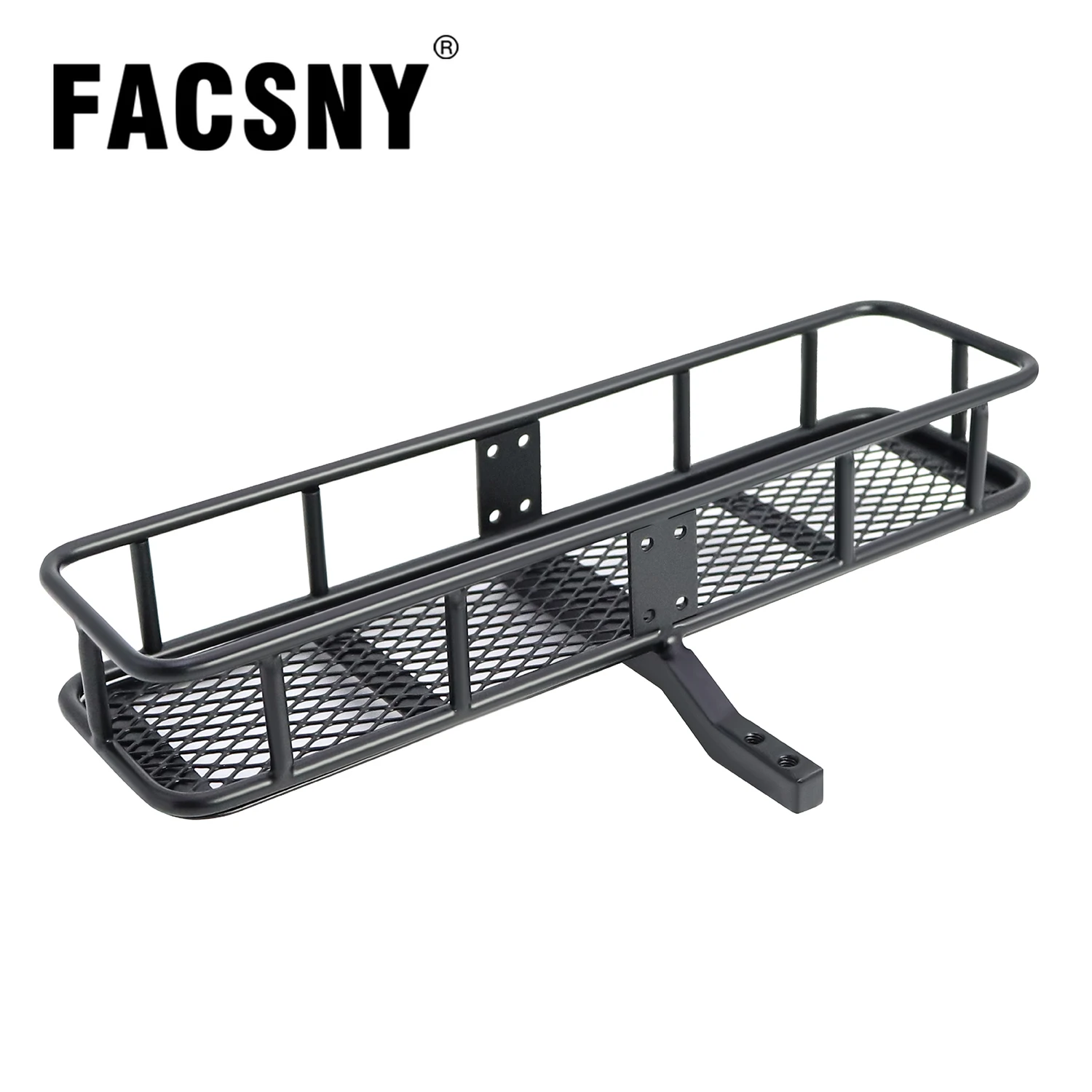 Metal Rear Tire Rack Hitch Cargo Carrier Spare Luggage Basket Suspension for 1/10 Axial SCX10 TRX4 D90 90046 TF2 RC Crawler Car
