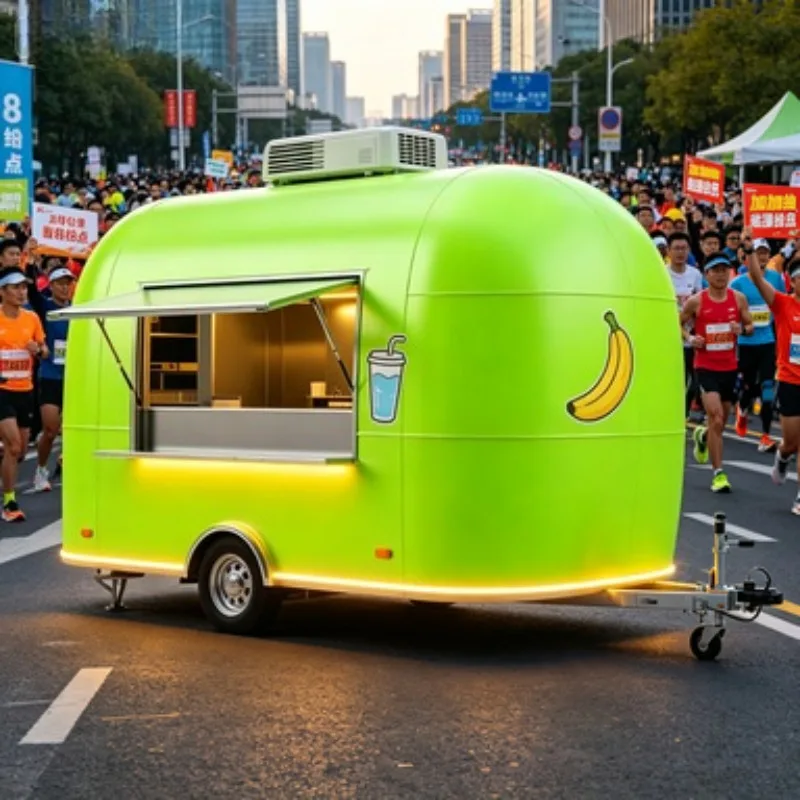 Hot Sale Food Cart Hand Push Mobile Street Vending Trailer for Night Market Snacks Ice Cream