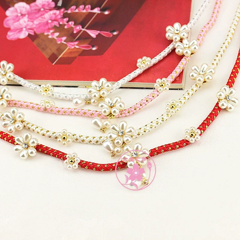 

Японское официальное кимоно и универсальный шнур Оби юката — элегантный пояс ручной работы с жемчужной и металлической нитью, роскошный доступ Оби