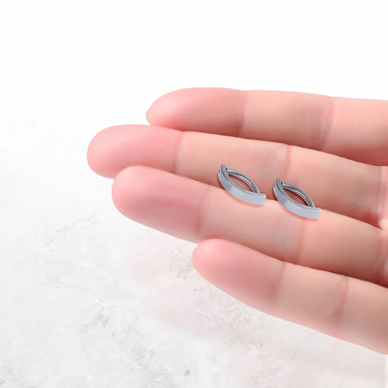 1PC 임플란트 등급 G23 티타늄 CZ 배꼽 링 셉텀 링 클리커 배꼽 클립 배꼽 링 곡선 바벨 피어싱 쥬얼리
