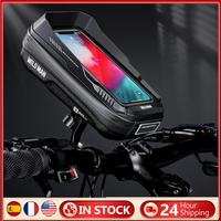 WILD MAN Mountain Bike Hard Shell Handlebar Bag Touch Screen Bike Bag Phone Case Waterproof Quick Release Cycling Accessories