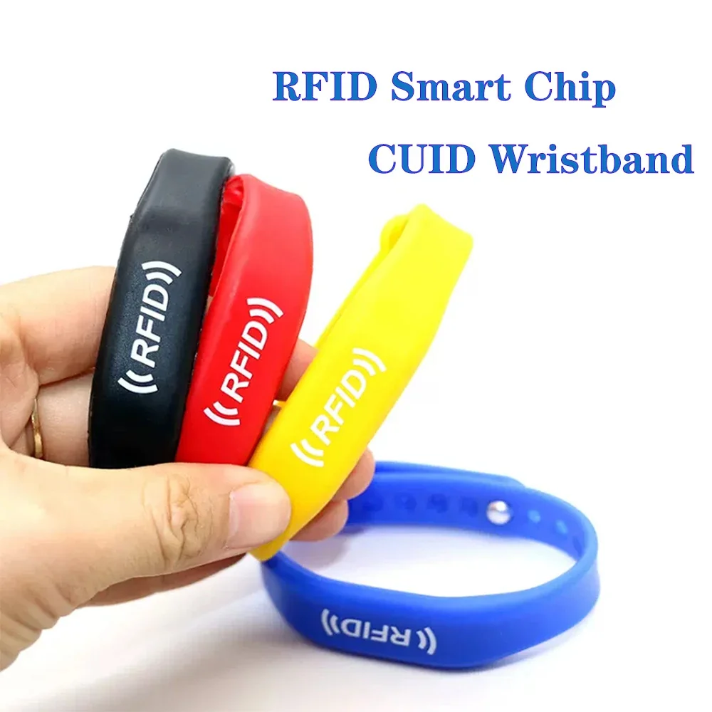 5pcs 13.56MHZ CUID Writable Bracelet Waterproof Silicone Wristband RFID Smart Chip Tag IC Copy Badge ISO14443A Clone Token Key