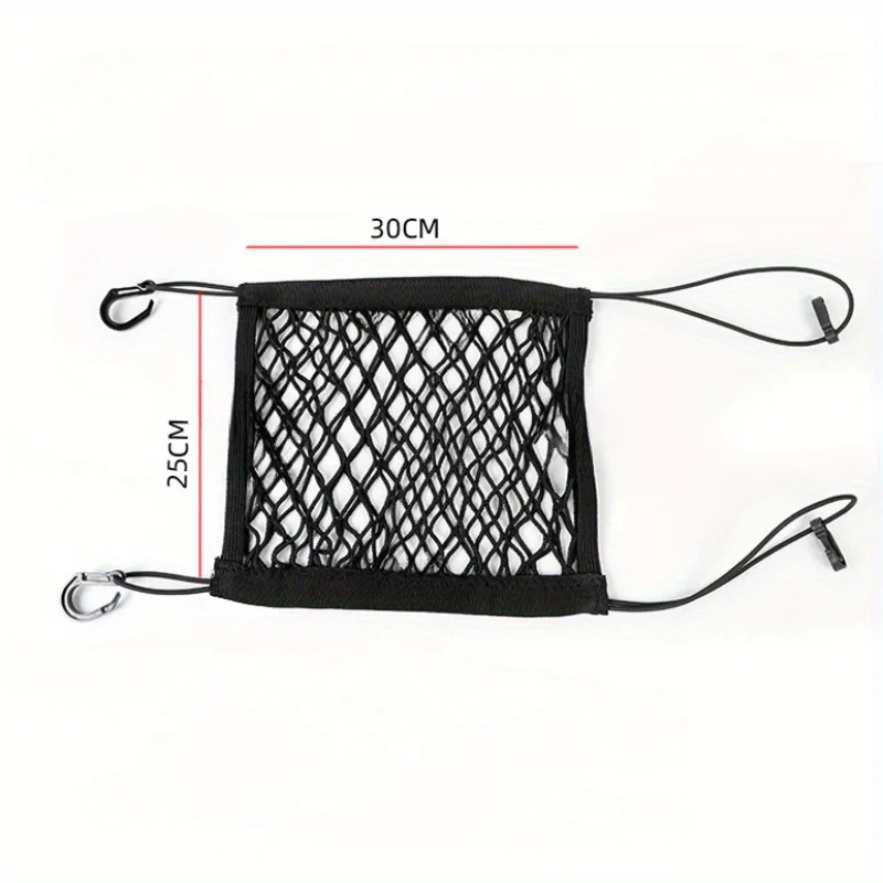 

2pcsCar Storage Net Bag Between Seats Car Divider Pet Barrier Stretchable Elastic Mesh Bag Organizer Auto Accessories