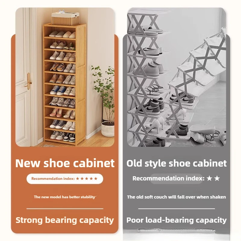 Simple shoe cabinet at the door Large capacity multi-functional dust-proof shoe rack