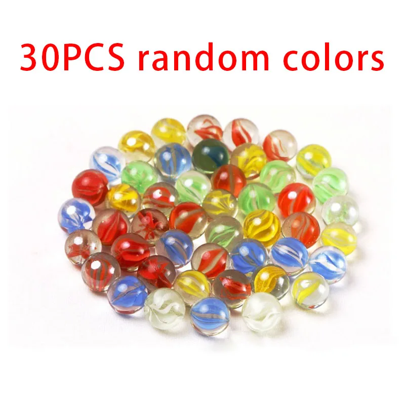 50pcs 14MM Cat Eye Petal Glass Marble Catapult Marble Colored Pattern Glass Beads Transparent Marble Ball Children's Toy view 6