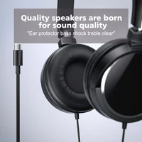 3.5mm/prise type-c casque filaire casque pliable basse stéréo mode musique écouteurs pour PC MP3 Smartphones tablette 5