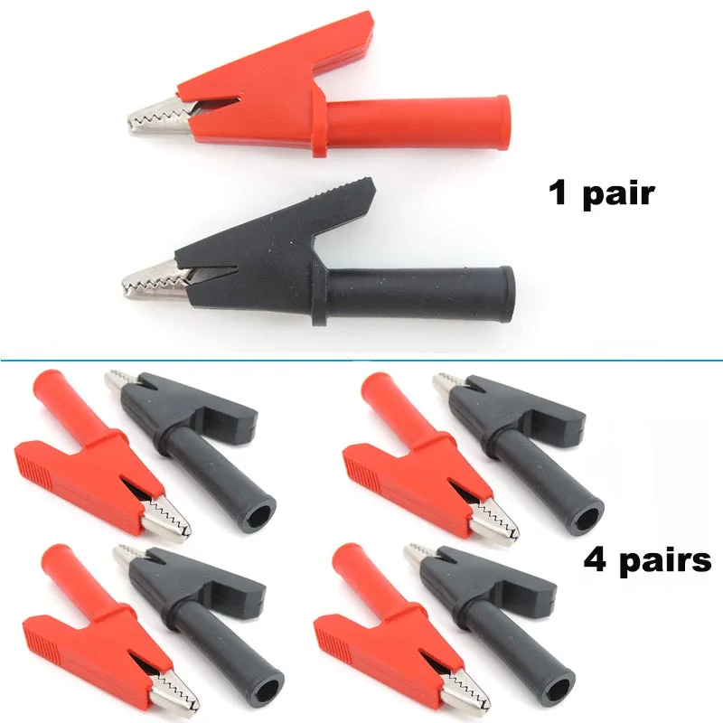 Crocodile Alligator Clips With 4mm Socket Banana Jack Test Clamp Wire Clip Terminal 30A 2000V