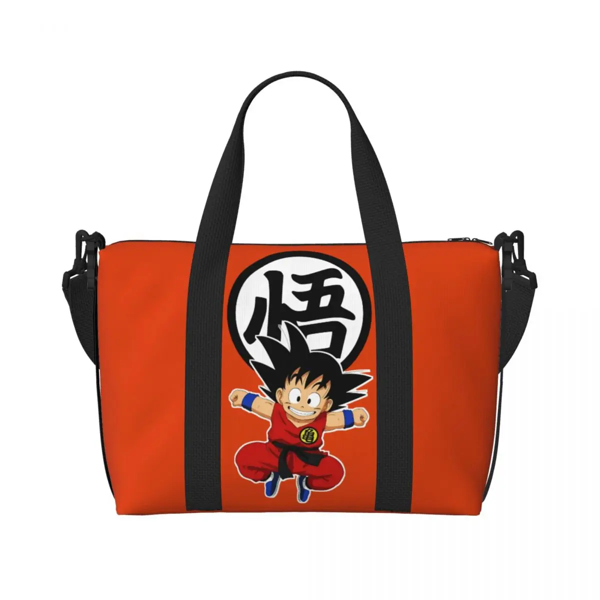 

Custom D-Dragon B-Ball Z Gokus Beach Tote Bag Women Extra Large Gym Carry On Anime Classic Manga Movie Travel Shopping Bags