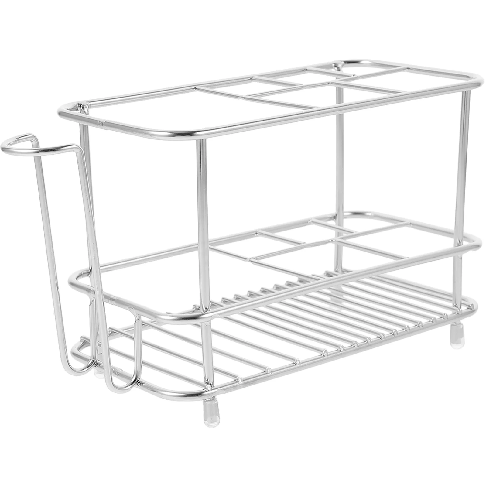 حامل فرشاة الأسنان من الفولاذ المقاوم للصدأ لكونترتوب الحمام مع 4 فتحات منظم معجون الأسنان متعدد الوظائف حامل اللوازم المنزلية