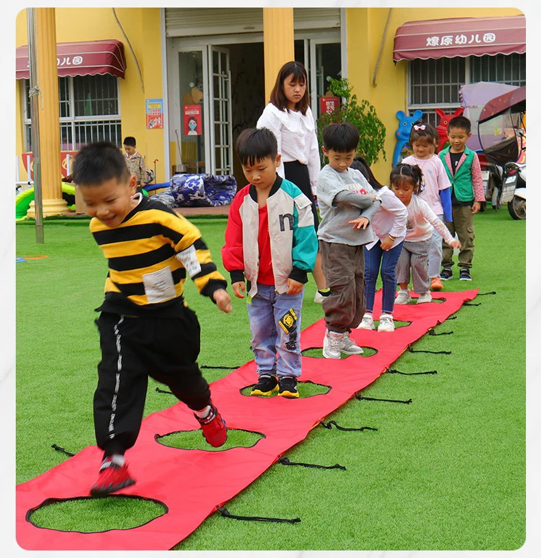 Juguetes deportivos de entrenamiento sensorial para niños, juegos divertidos al aire libre, patio de juegos para niños, túnel, rayuela, saltar,