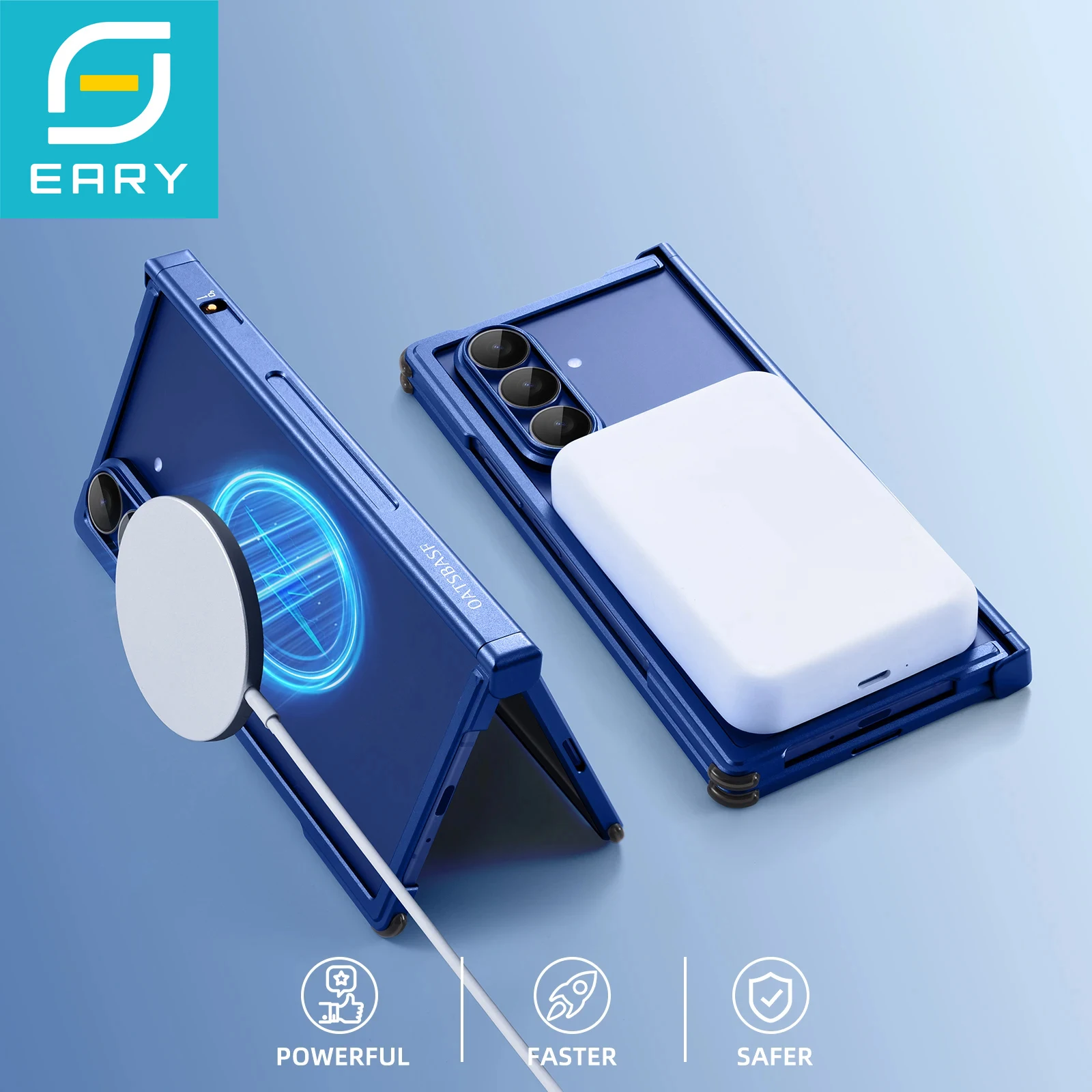 

Безрамочный металлический чехол Eary для Samsung Galaxy Z Fold 7, совместимый с MagSafe, минималистичный алюминиевый чехол-накладка для Z Fold 7