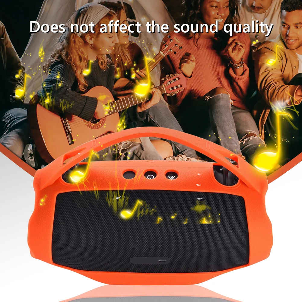 Silicone Cover Case Shockproof Soft Skin Sleeve with Handle Portable Stand Up Skin Cover for JBL Xtreme 4 Portable BT Speaker