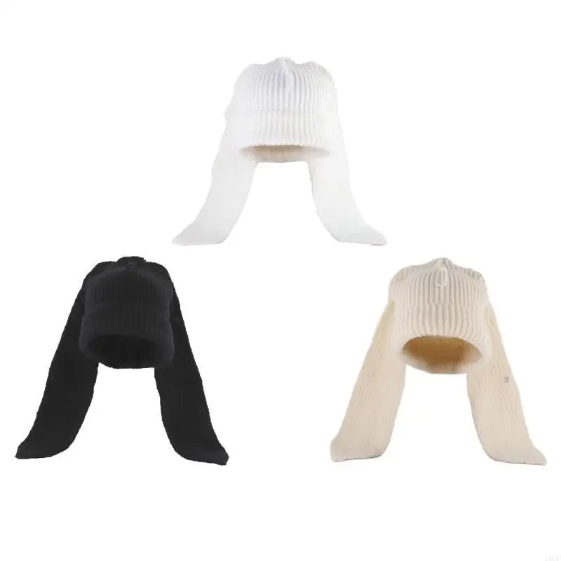 Dài Nữ Đi Thỏ Đan Nón Anime Trang Phục Hóa Trang Mũ Đi Bộ Đường Dài Mũ Chống Gió Cô Gái Mũ Đợi Đầu Đa Năng