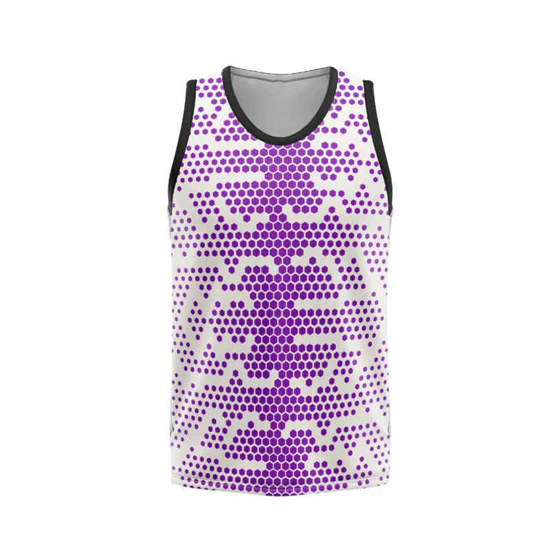 Training Fitness Tank Top Men Oversized Breathable Sleeveless Top Polka Dot Stripe Print Design Summer Fashion Basketball Vest