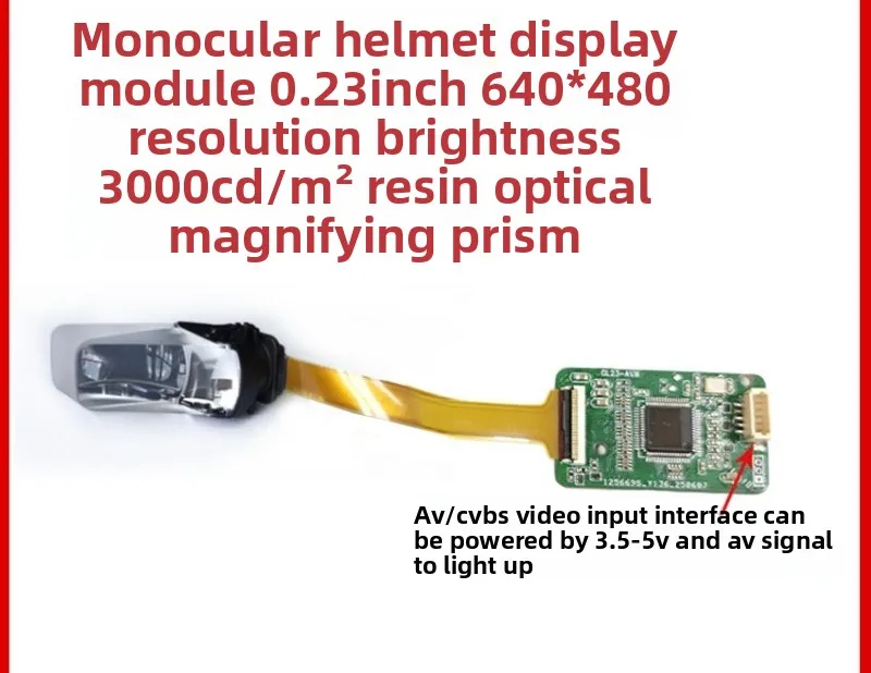 0.23 Inch Motorcycle Helmet HUD Head-up Display Module Riding Fire Smart Head-mounted Display