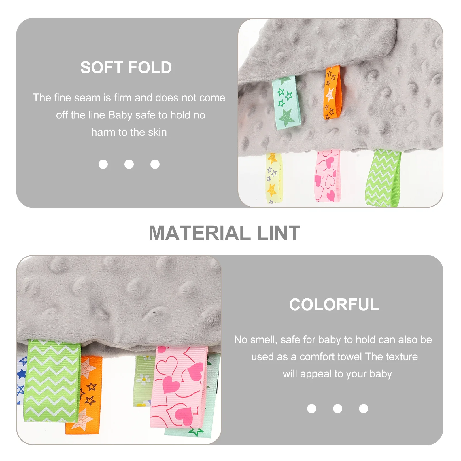 

Newborn Soothing Towel Baby Pacifying Biting Towel Safe Gentle Material Hand Eye Coordination Lovely Design Absorbent