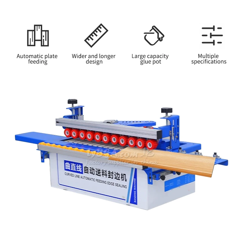 LY-770 Curved and Straight Edge Banding Machine Fully Automatic Belt Plate Feeding Edge Bander Intelligent Temperature Control