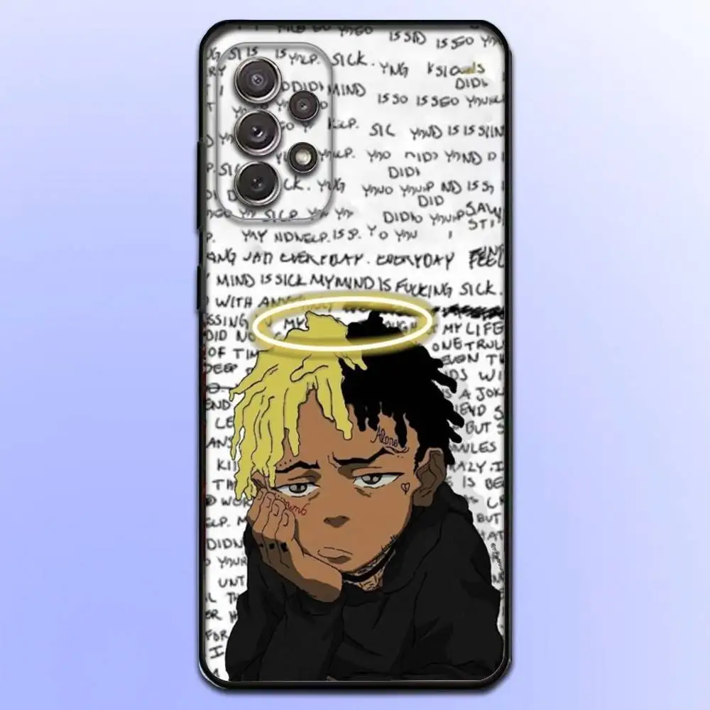 حافظة لهاتف Rapper 999 J-Juice W-WRLD لهاتف سامسونج S25، S24، S21، S22، S23، S30، Ultra، S20، Plus، Fe، Lite، Note، 10,9,5G غطاء أسود