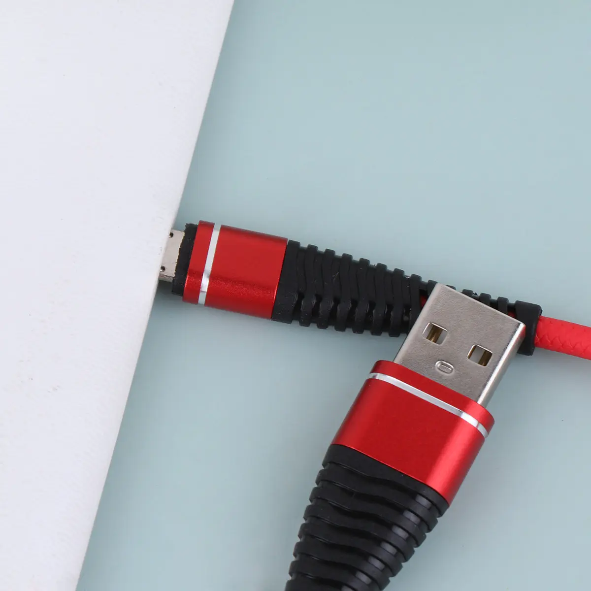Mobile Phone Telescopic Charging Cable Compact Portable Red Useful Data Transmission Charger Fast Backup Transfer for