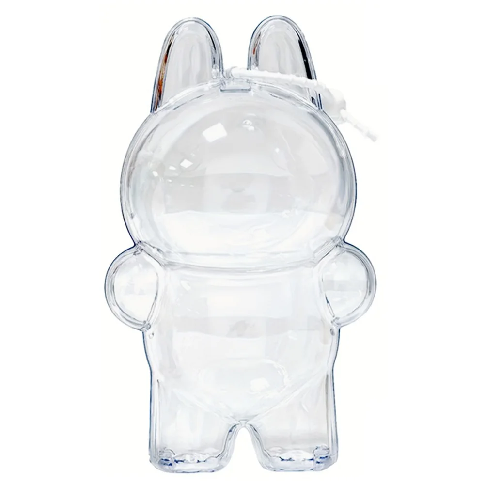 for Labubu V2 (Case Only) Transparent Protective Case Clear Figure Display Bag Plush Figure Dolls Clear Bag Dustproof Cover