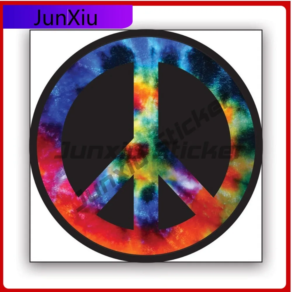 

Tie Dye Peace Sticker Waterproof Outdoor Cute Window Waterproof Vinyl Decal For Toilet Seat High Quality Fun Decor Decor Sticker