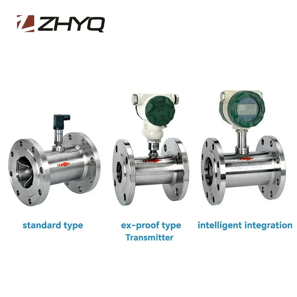 304/316L Stainless Steel 4-20ma RS485 Pulse Signal Output LWGY Turbine Flowmeter with Small Meter Head