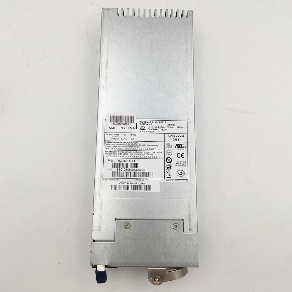 Server Power Supply For YM-2821A 820W MAX Fully Tested