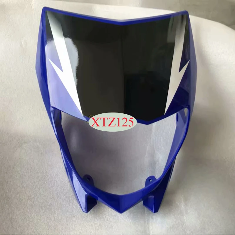 Motorcycle Head Light Cover for Jianshe JYM125-9 For Yamaha XTZ125 Dirtbike Blue/White Color Front Wind Shield Plastic Parts