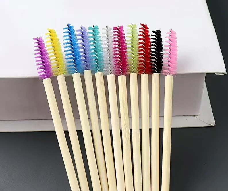 50Pcs Applicators Extension Mascara Eyelash Bamboo Wands Eye Lash Curling Comb Handle Eyelash Brush Makeup Brush Makeup Tool