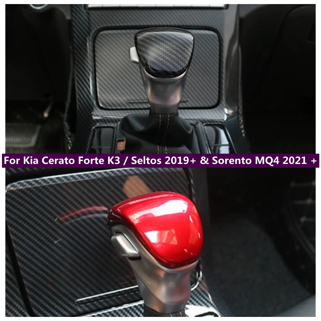 

ABS Gear Shift Head Knob Decoration Frame Cover Trim For Kia Cerato Forte K3 / Seltos 2019 - 2024 & Sorento MQ4 2021 2022 2023