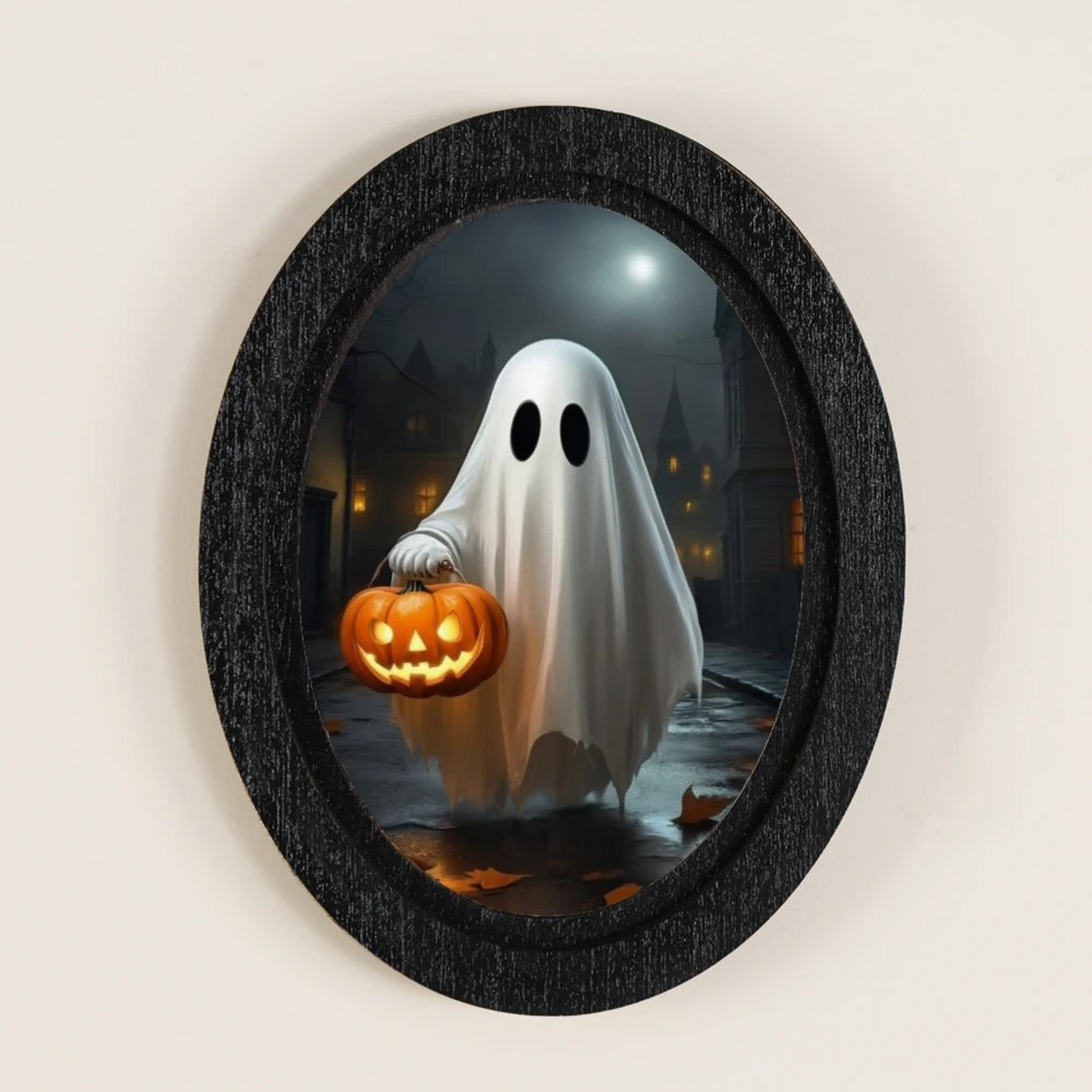 Grenzüberschreitende Halloween-Dekoration mit Themen, präsentiert das Element eines Geistes, trägt eine Kürbislaterne, abgestimmt auf einen Retro