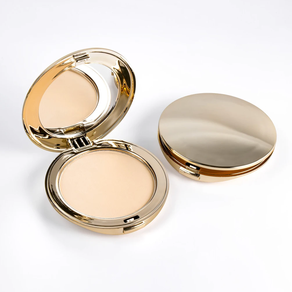 Correcteur de marque privée 9 couleurs, poudre pressée, Logo personnalisé, paquet doré, poudre de réglage, maquillage éclaircissant longue durée, contrôle de l'huile